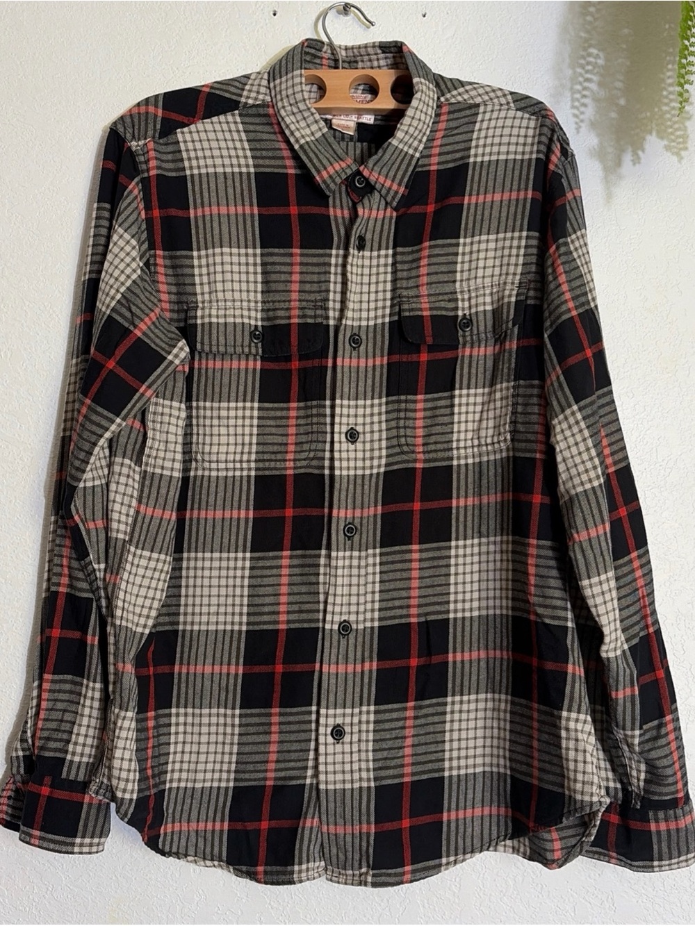 Filson Vintage Flannel Work Shirt SZ LARGE